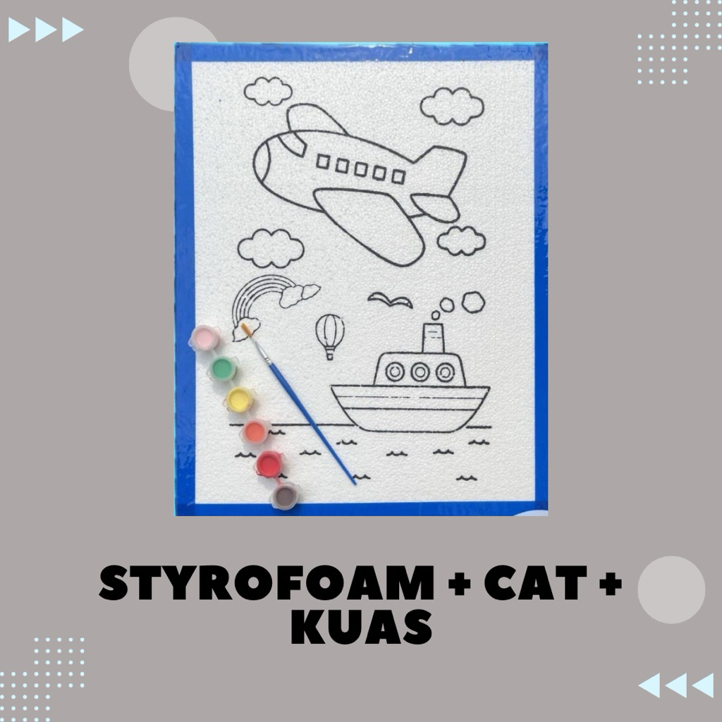 

Styrofoam + Cat + Kuas | Paket Styrofoam