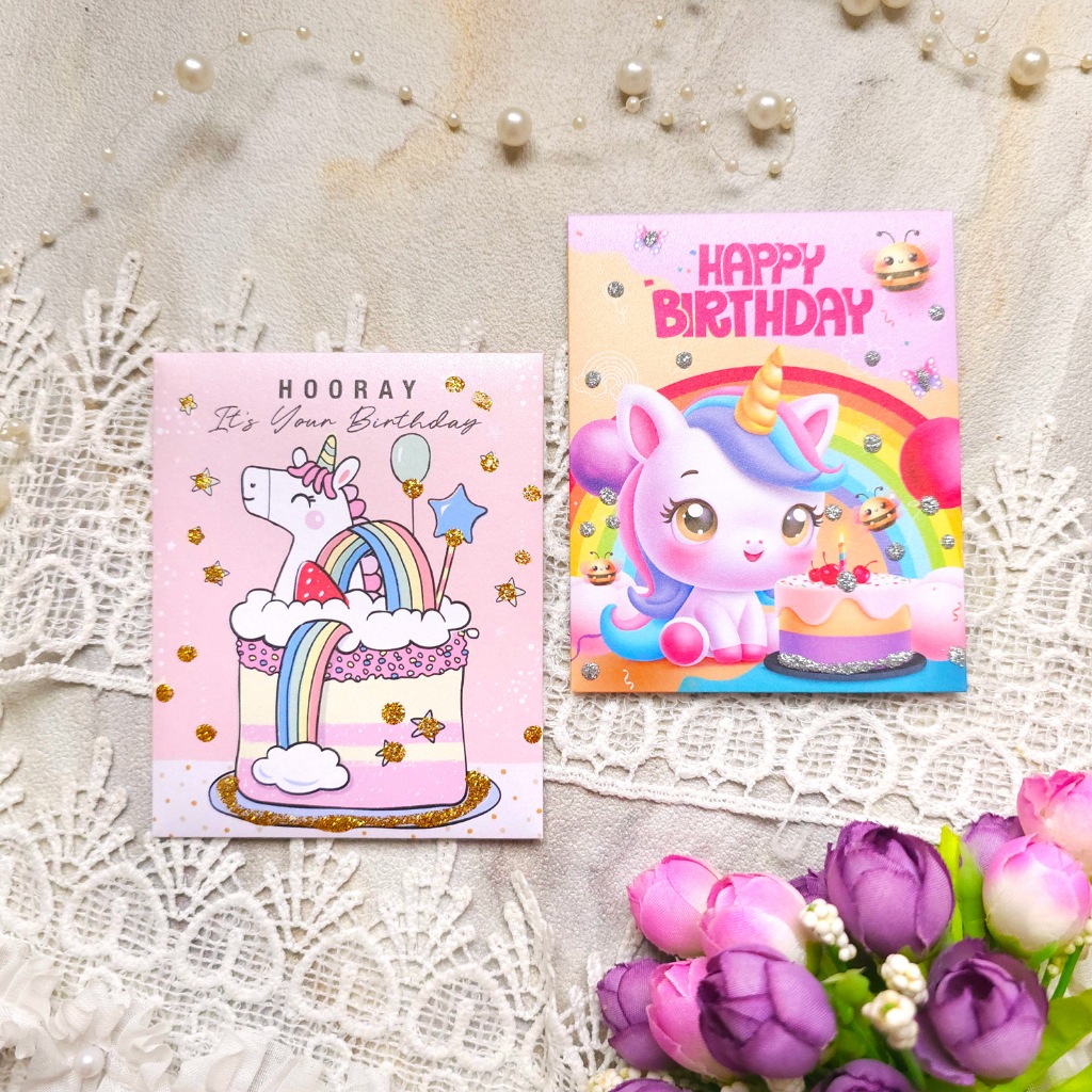 

ANGPAO MINI ULANG TAHUN Happy Birthday tema anak animal mermaid bear READY STOK