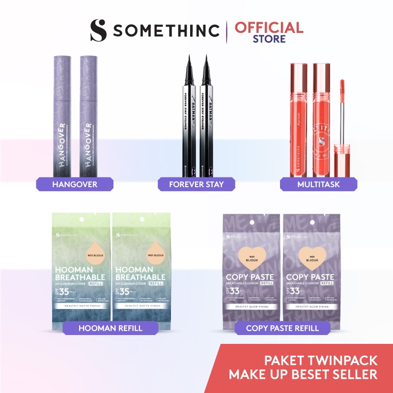 SOMETHINC [BELI 2 PCS LEBIH HEMAT]  Makeup Best Seller Product Twin Pack Kit - Hangover Mascara - Fo