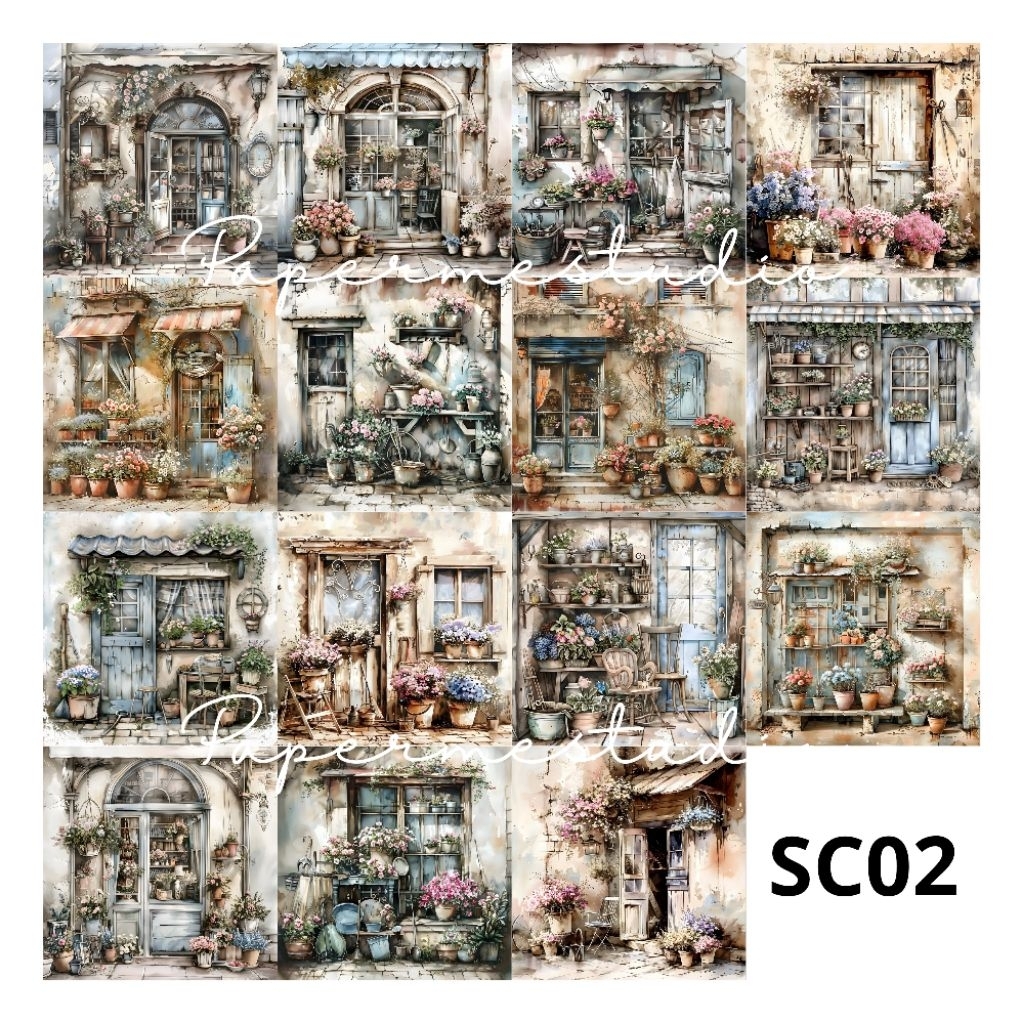 

PAPER DECO - paper journal aesthetic dekorasi book journal vintage bedroom gates flowers kode SC