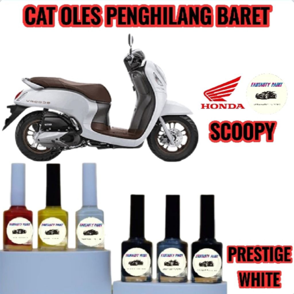 CAT OLES PENGHILANG BARET MOTOR HONDA SCOOPY 2018,2019,2020,2021,2022,2023,2024 PUTIH/PRESTIGE WHITE