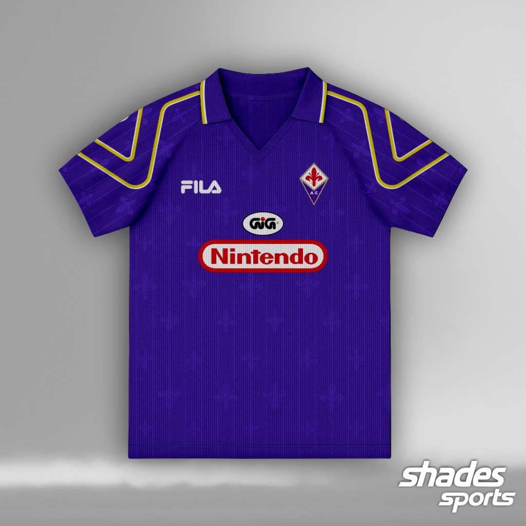 Jersey Fiorentina Home 1997 / Jersey Retro / Kaos Fiorentina / Free Nameset