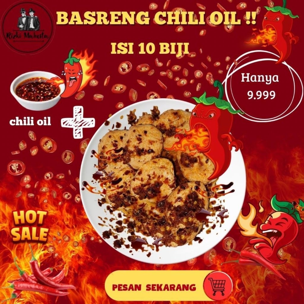 

BASRENG CHILI OIL ISI 10 BIJI DARI IKAN TENGGIRI
