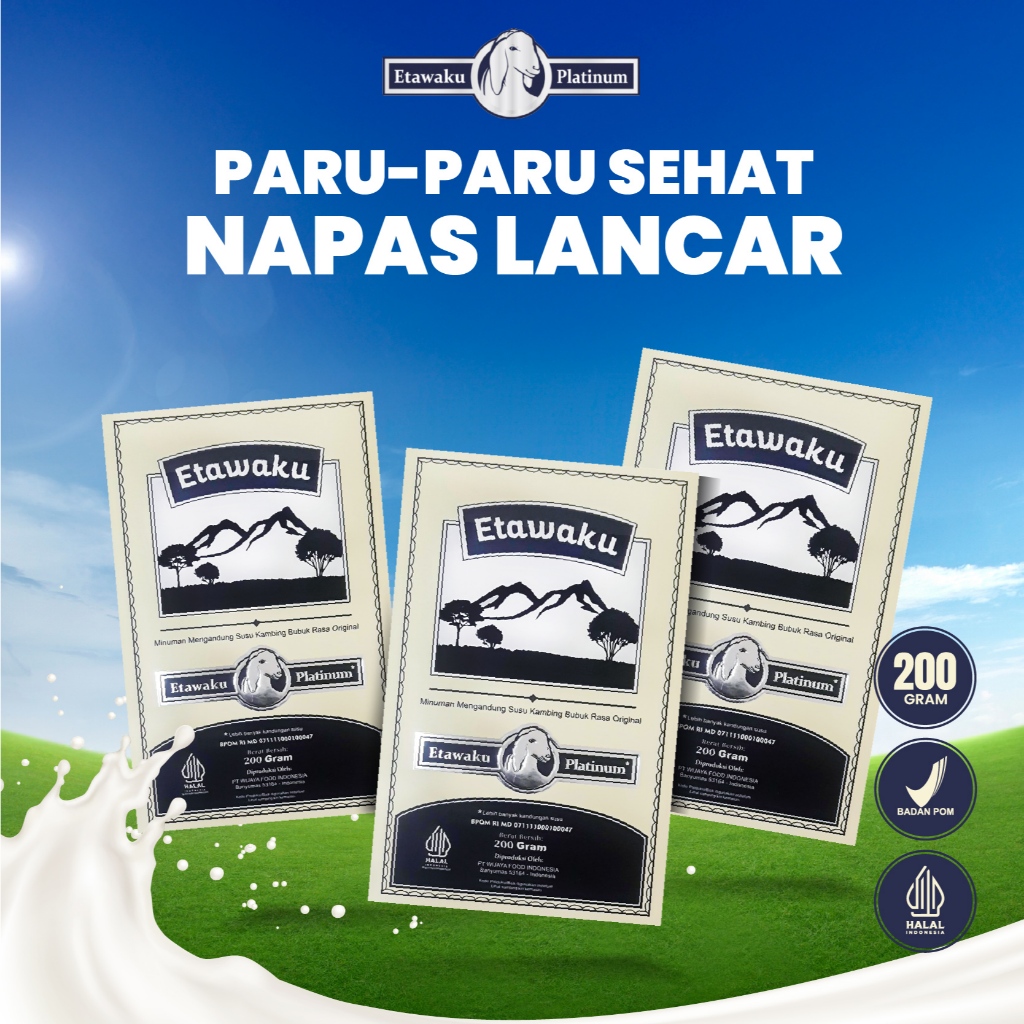

PAKET 3 BOX Etawaku Platinum Susu Kambing Original Etawa Kualitas Premium Sesak Nafas