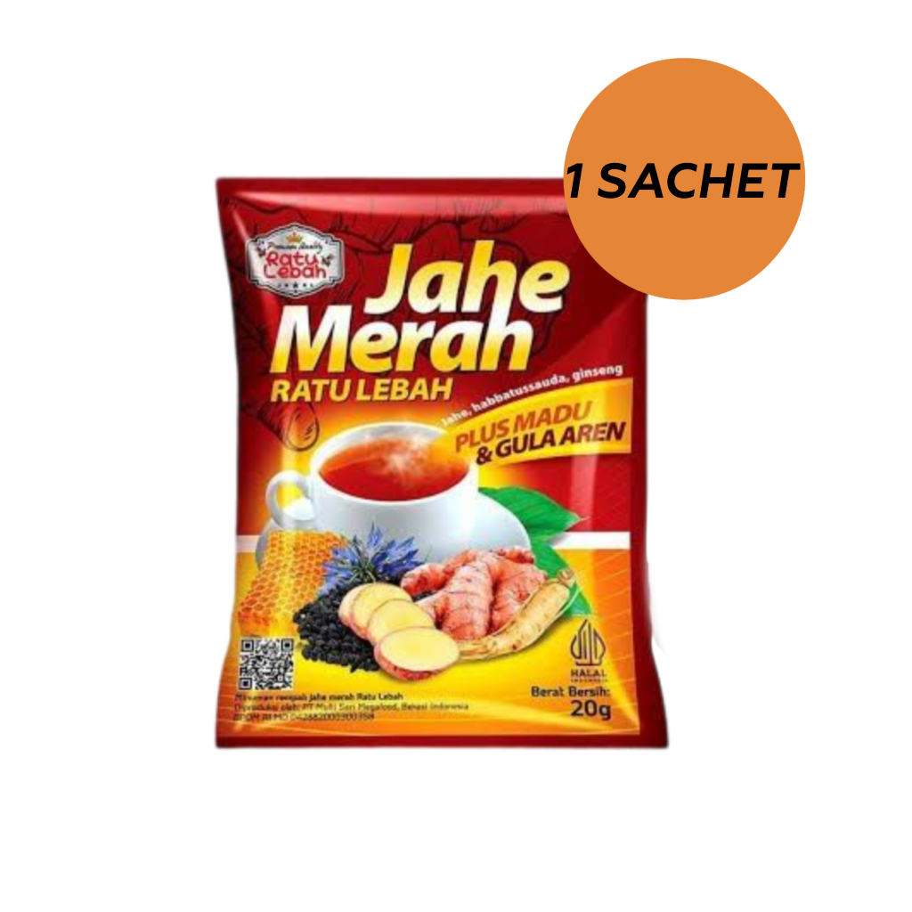 

1 SACHET Jahe Merah Ratu Lebah Sachet Minuman Herbal Instan