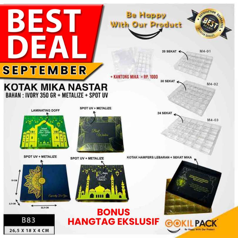 

Box Coklat Kotak Nastar Mika Sekat Dus Lebaran Murah - B83