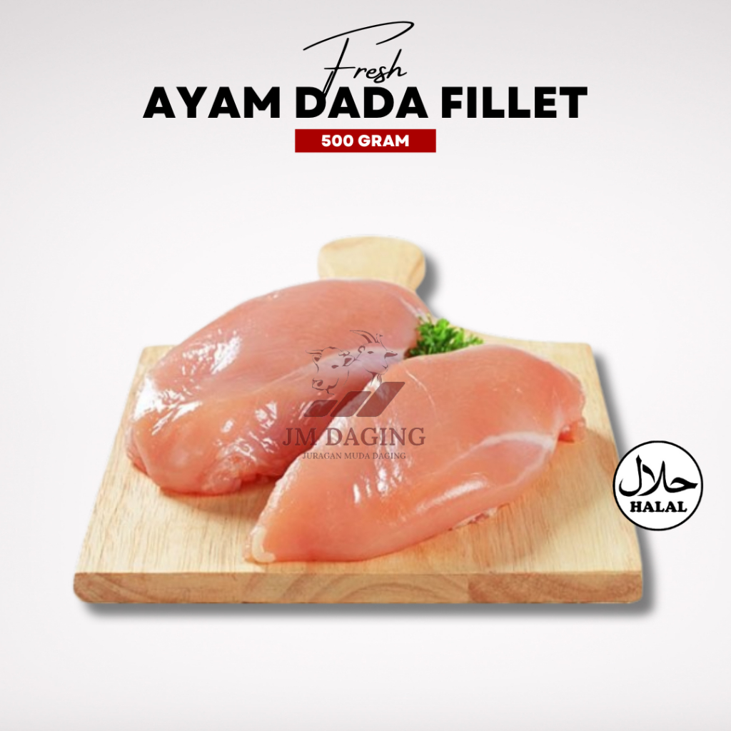 

Daging Ayam Dada Fillet Boneless Halal 500gr Tangerang