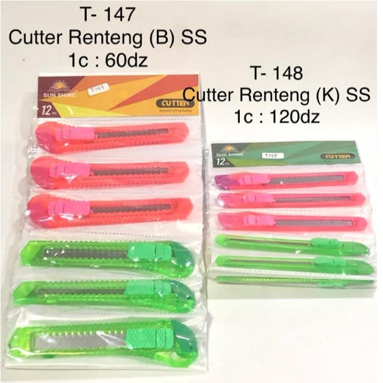 

Knife Cutter Blade 1 pak isi 12 pcs / Cutter Renceng / Pisau Pemotong T-147