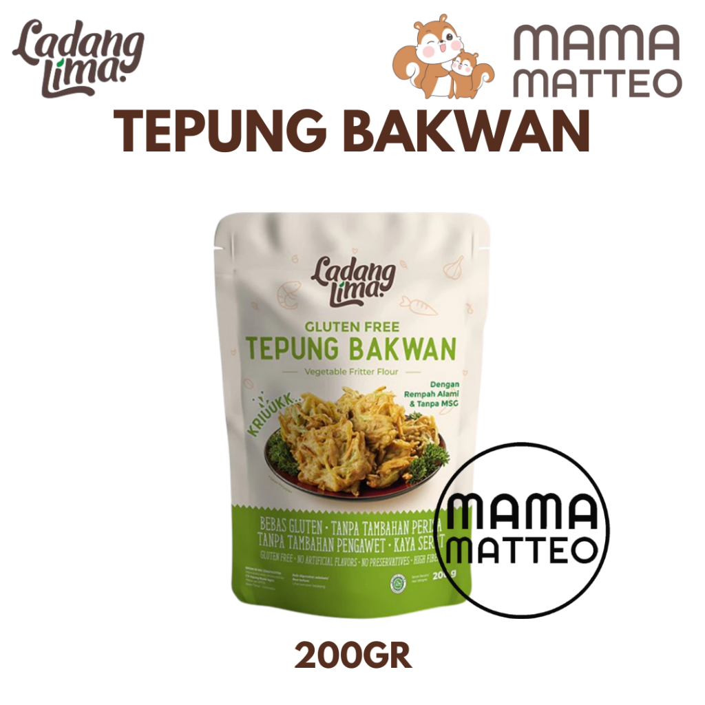 

Ladang Lima Tepung Bakwan Gluten Free 200g / Bala-bala Gorengan Crunchy