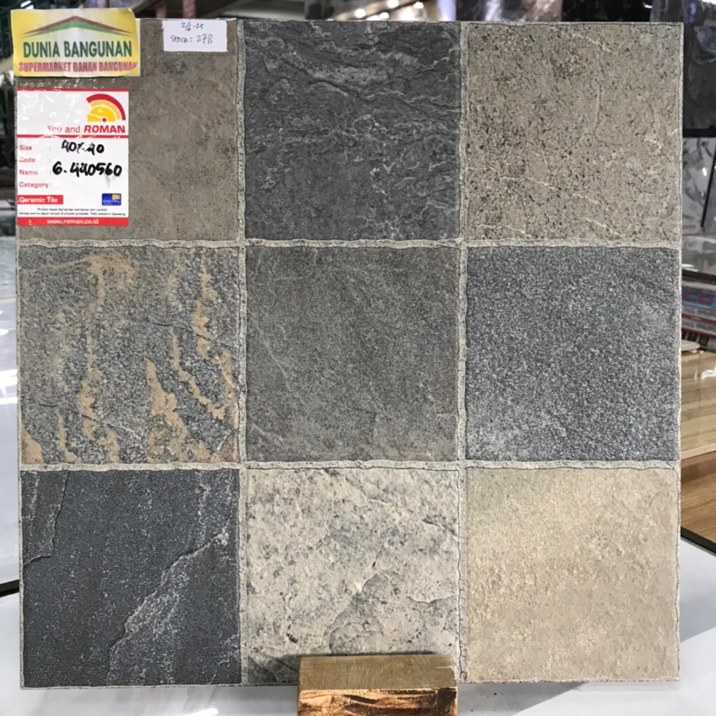 Keramik 40x40 ROMAN dBAFFIN UNIOUE Keramik Lantai Kasar