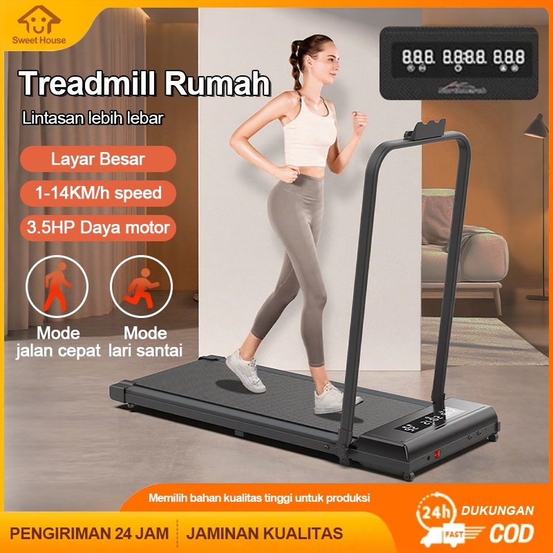 Ready Stock Sweet House_Treadmill Manual Multifungsi Lipat Alat Fitness Treadmill incline Treadmill