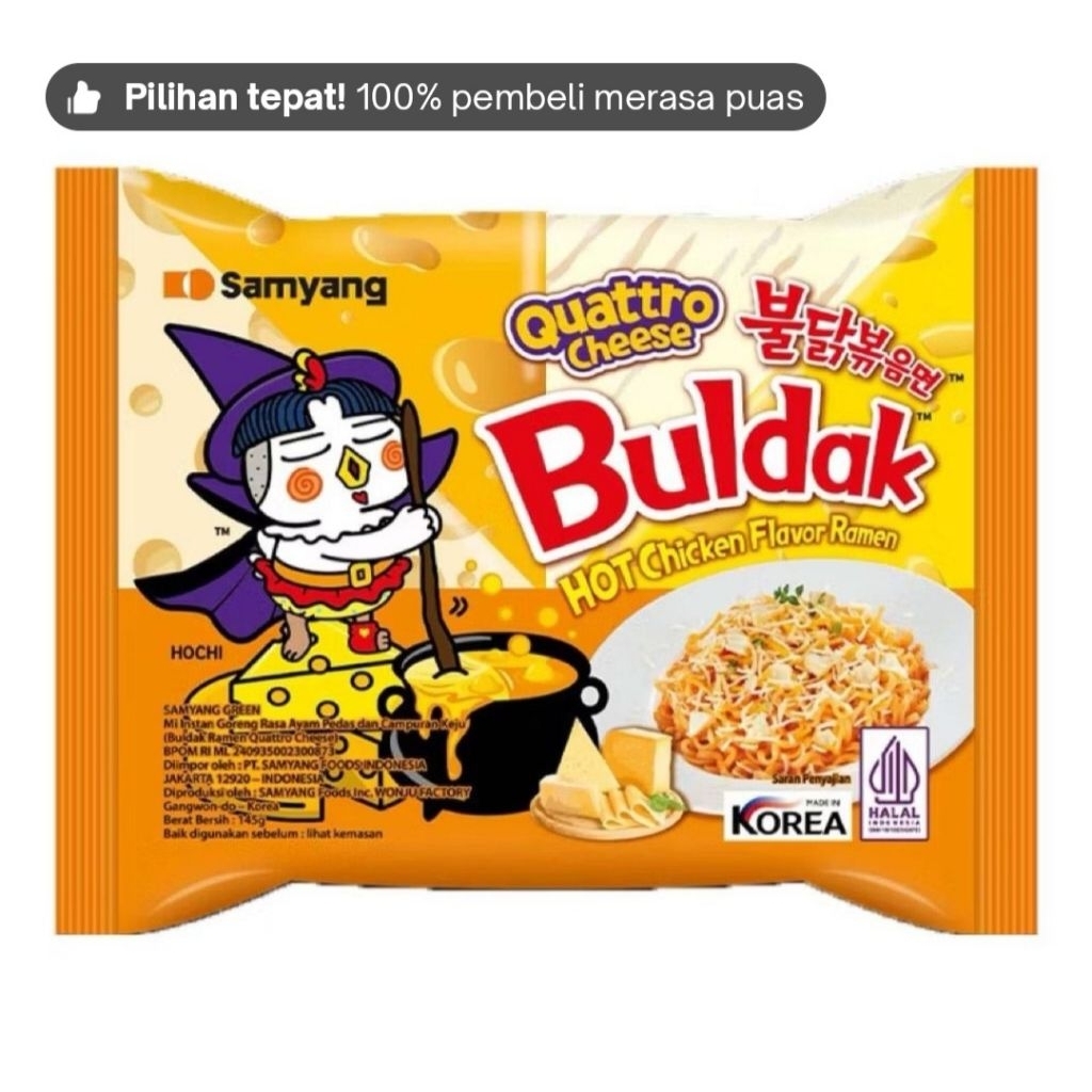 

Samyang Buldak Hot Chicken Cheese Quatroramen 145gr
