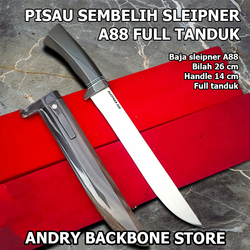 Pisau Sleipner A88 Full Tanduk – Koleksi Premium & Pajangan Eksklusif