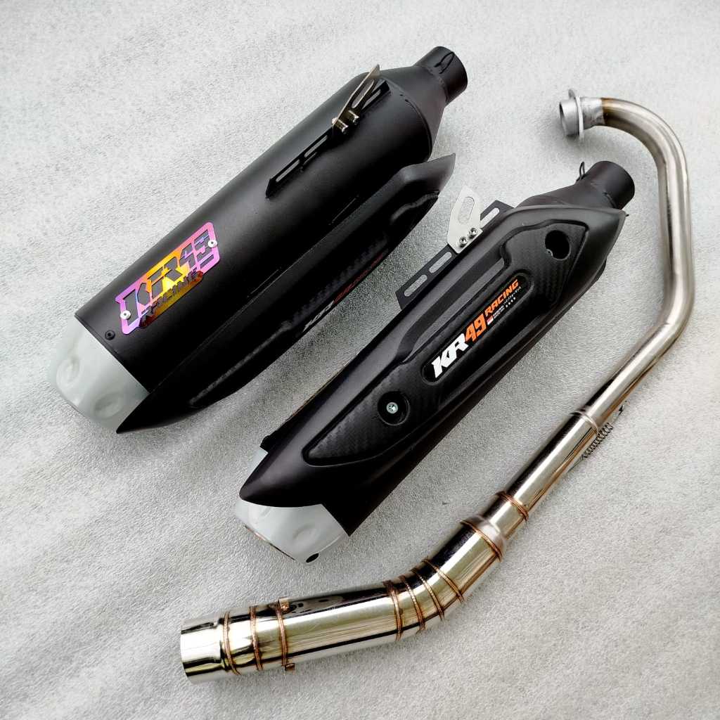 KNALPOT STANDAR RACING inlet50 VIXION CBR150 CB150 New/Old SONIC R15 FULLSET FULLBAS harian ORI KR49