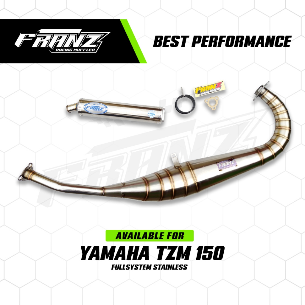 Franz Muffler Knalpot Yamaha TZM 150 Fullsystem Stainless Premium