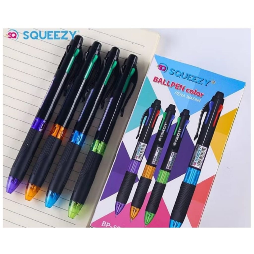 

Ballpoint 4 warna Squeezy Ballpen Bolpoin
