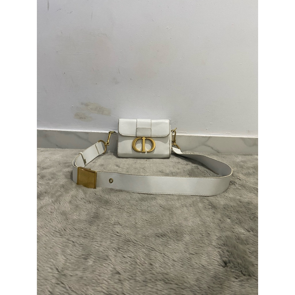 sling bag mini putih kulit dr dordor preloved