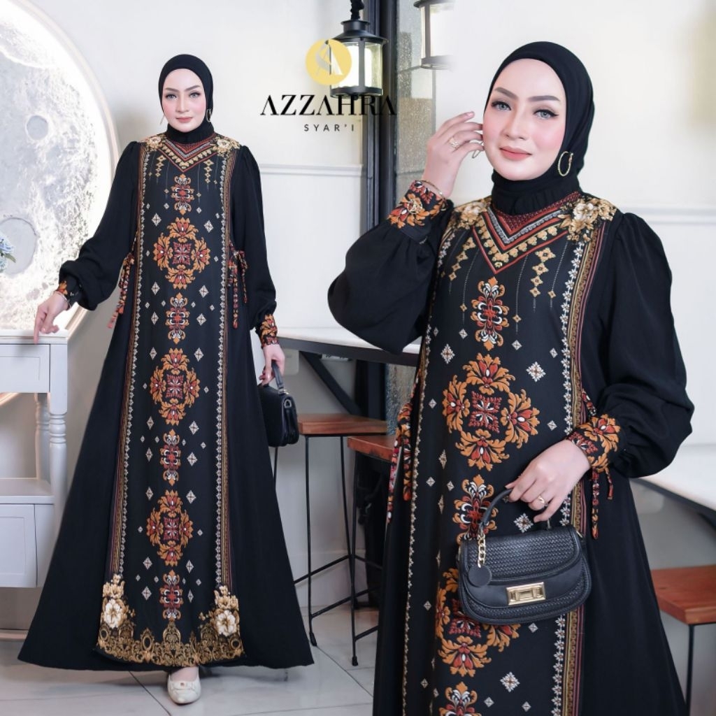HANIFA SERIES BY AZZAHRA SYARI DRESS ONLY DRESS MEWAH SIMPLE TERBARU PREMIUM TERBARU GAMIS EDISI LEB