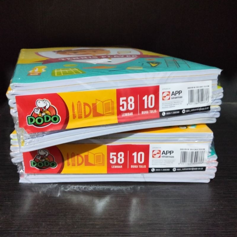 

(1 PACK/ 10 BUKU) BUKU TULIS SIDU DODO 58 LEMBAR/ BUKU TULIS MURAH MERK DODO BY SIDU