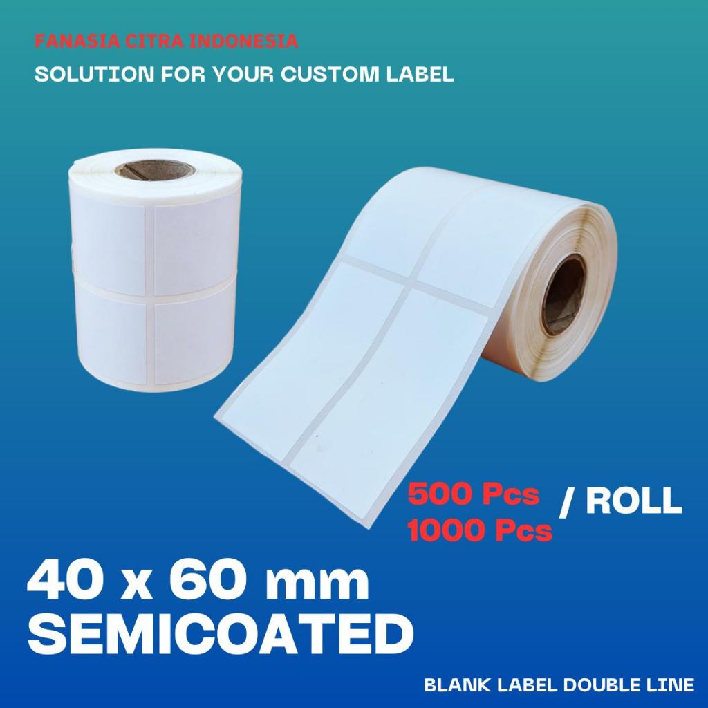 

Sticker Label Printer Double Line Semicoated 500 - 1000 Pcs / Roll