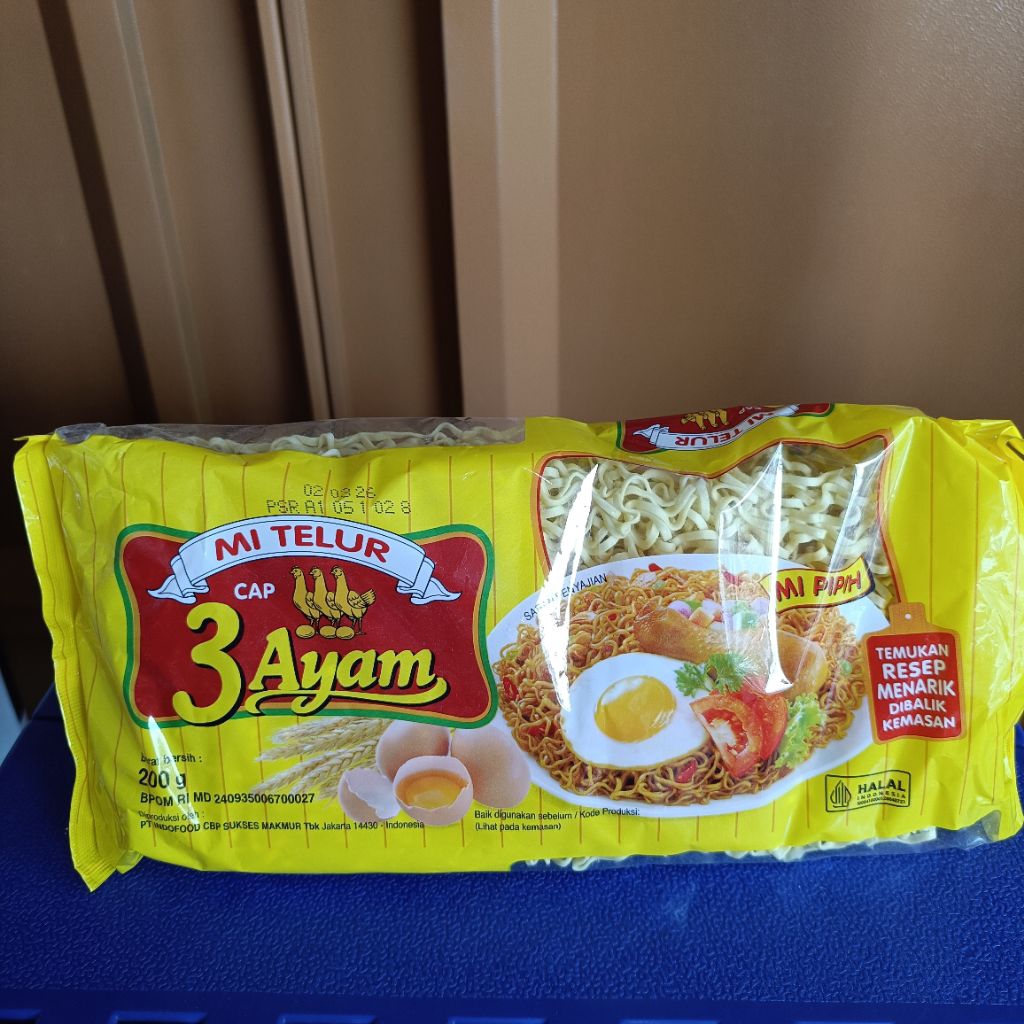 

Toko Bintang Juara Mie 3 Ayam Mie Telor Super Kuning 200g