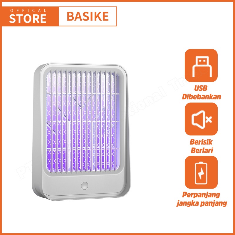 BASIKE Lampu UV Anti Nyamuk Bunyi Senyap Daya Jangkau Luas Untuk Kamar Tidur Rumah Tangga Garansi