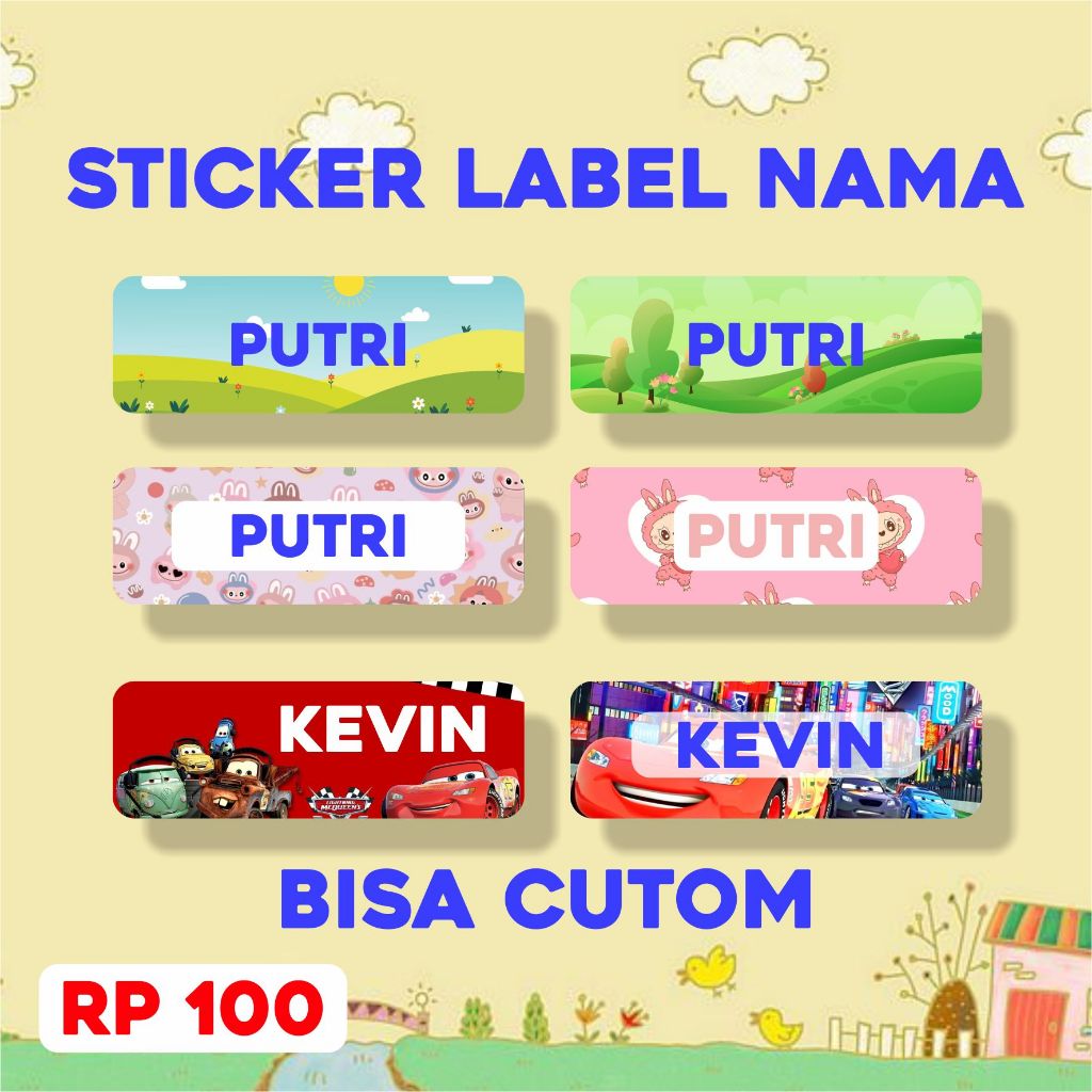 

STICKER LABEL ALAT TULIS PERALATANA ANAK SEKOLAH STICKER BUKU ANAK