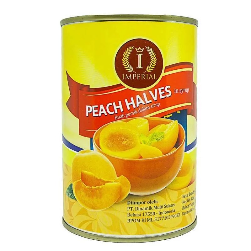 

IMPERIAL PEACH HALVES IN SYRUP 425GR