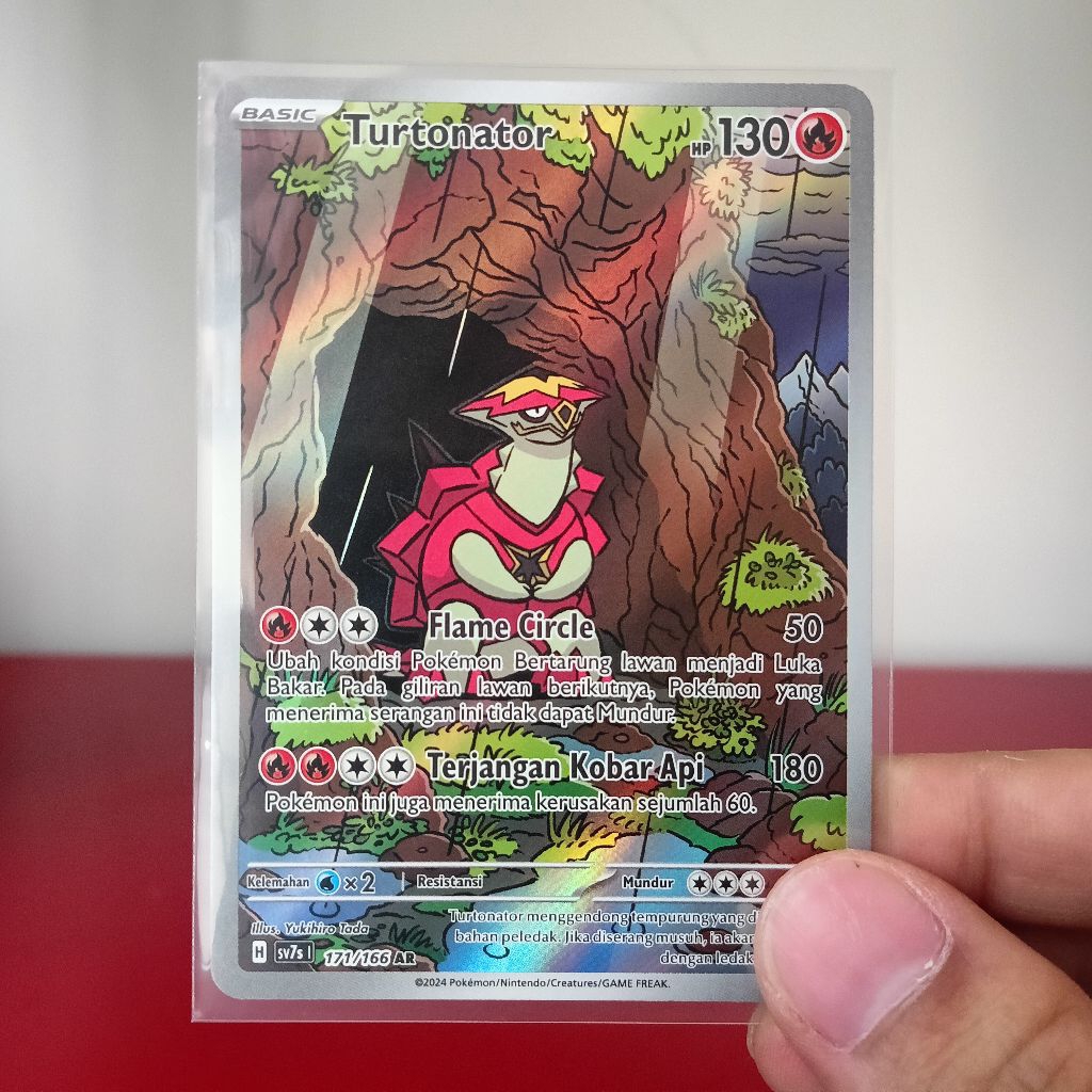Kartu TCG pokemon Indonesia Original (Turtonator 171/166 AR)