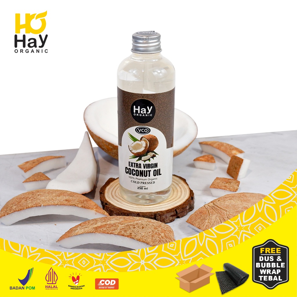 

HayOrganic Extra Virgin Coconut Oil - Minyak Kelapa Murni VCO 250ml Organik