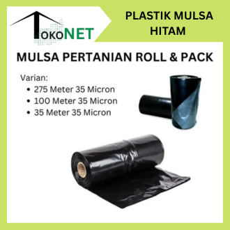 Plastik Mulsa Hitam Perak Full Roll Mulsa Perkebunan Mulsa 275 Meter
