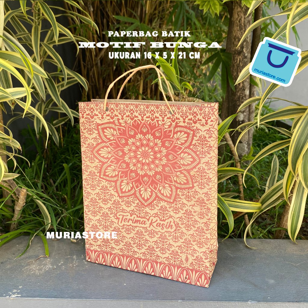

Paper Bag Kado Tas Kertas Motif Batik 16x5x21