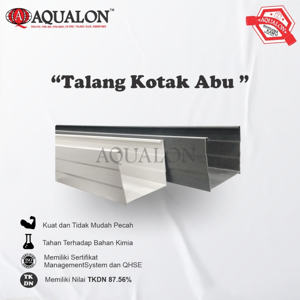 TALANG KOTAK 4 INCH  ABU" - AQUALON