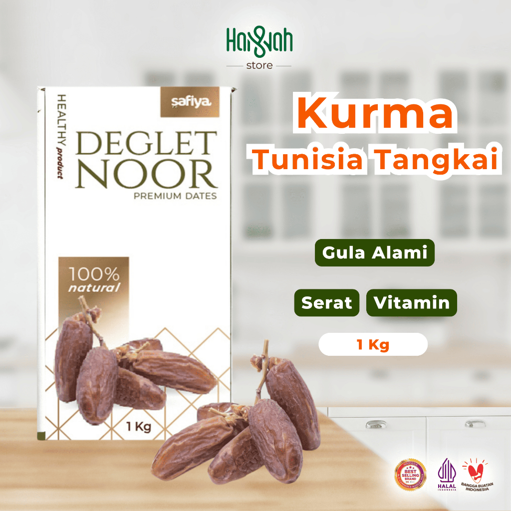 

Kurma Tangkai Safiya 1 Kg Deglet Nour Tunisia Premium