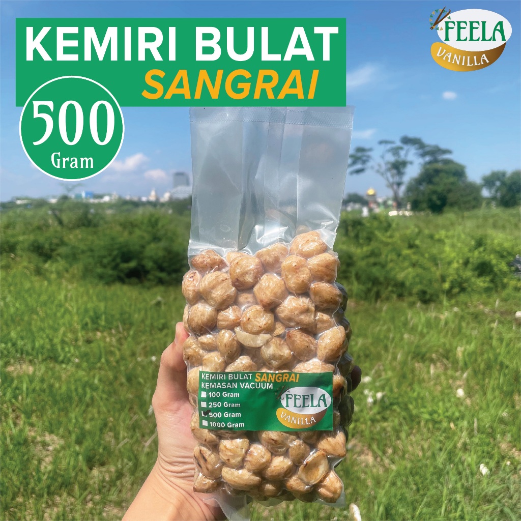 

Kemiri Sangrai Bulat 500 Gram - Biji Kemiri Fresh - Khas NTT