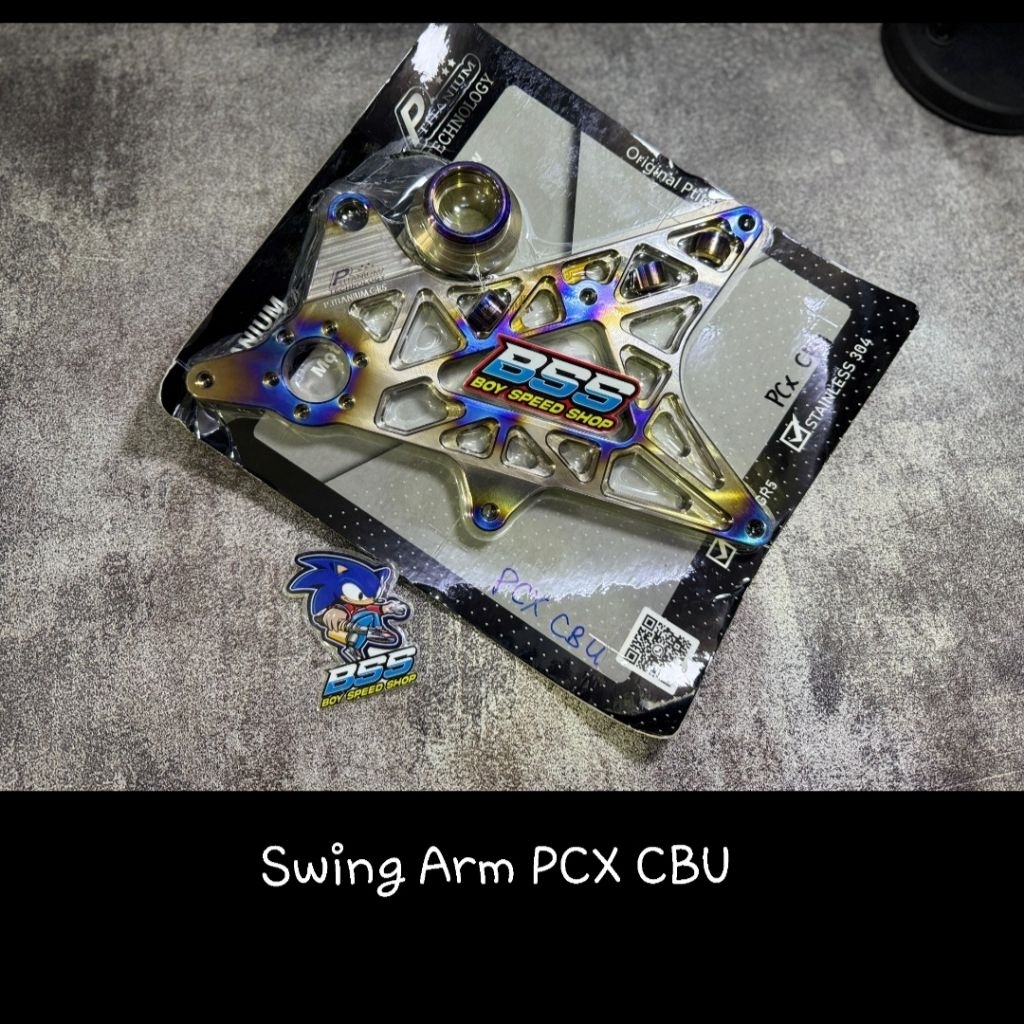 Swing Arm untuk Motor Honda PCX CBU merk Titanium warna Burn