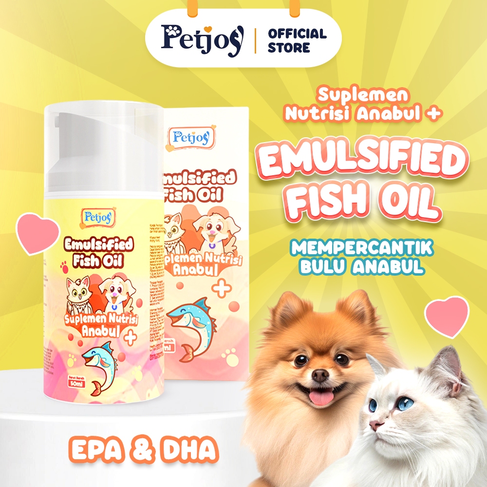PETJOY Minyak Ikan kucing OMEGA-3 Fish oil kucing Minyak ikan emulsi Minyak ikan Cream
