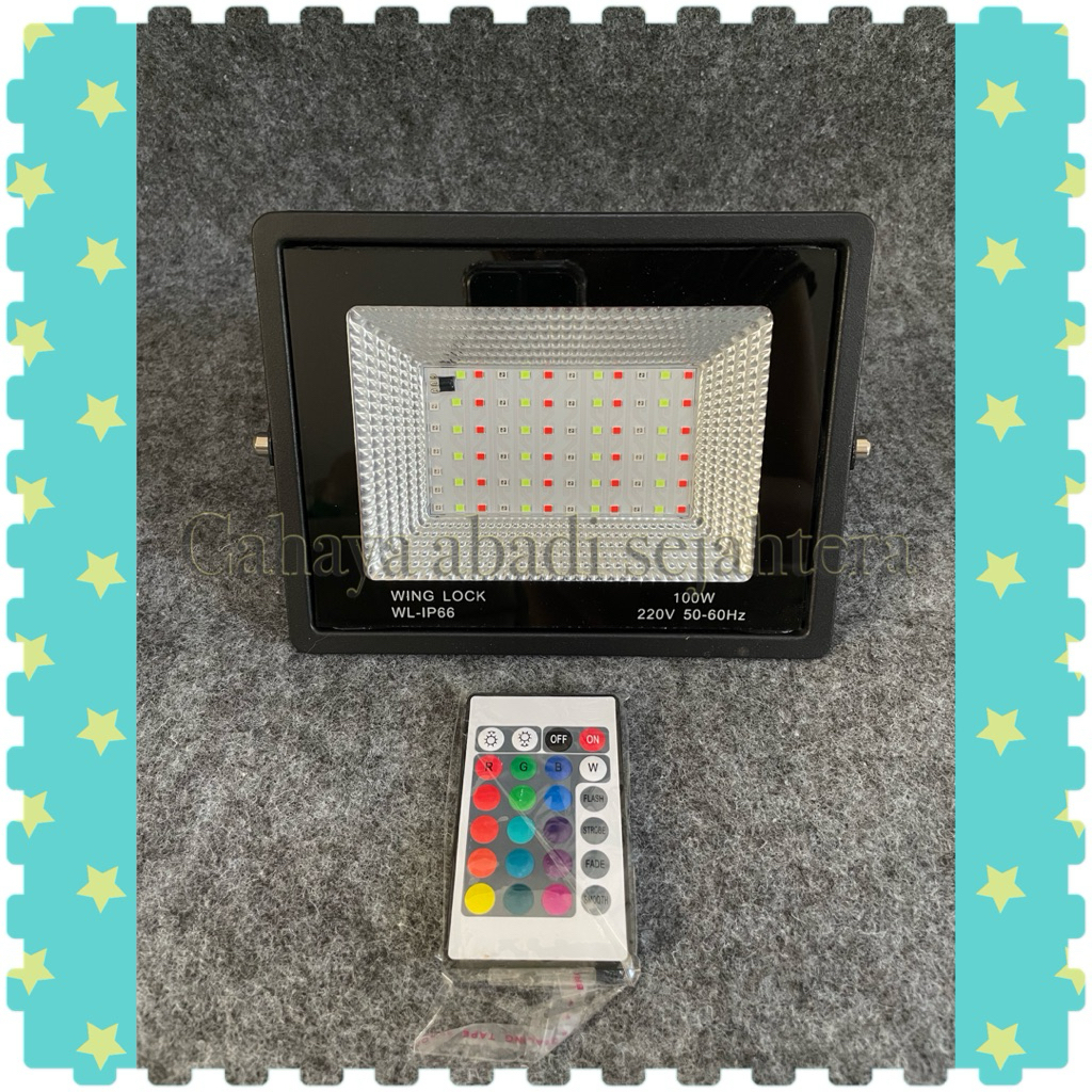 lampu led sorot tembak floodlight lampu outdoor LED RGB/Lampu sorot RGB REMOTE
