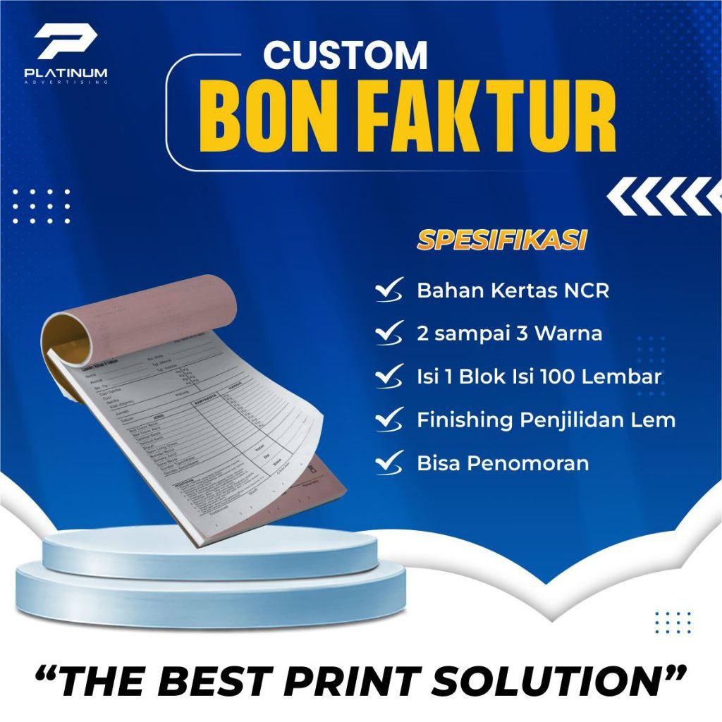 

CETAK BON/FAKTUR UK. 1/4 FOLIO RANGKAP DUA WARNA