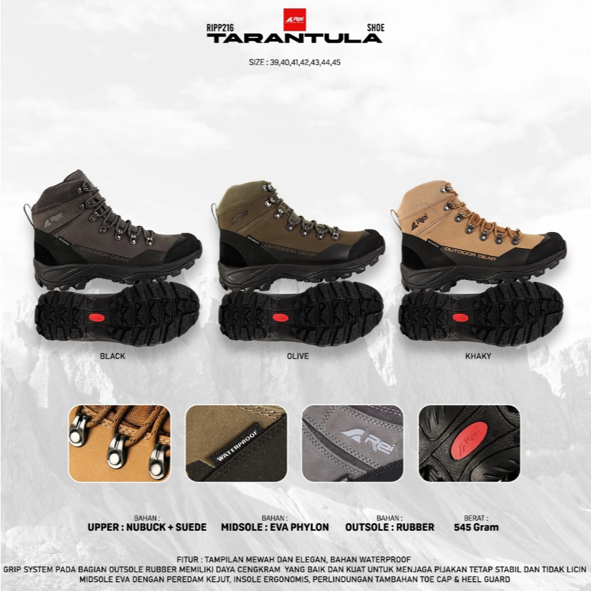 SEPATU HIKING AREI P216 AREI OUTDOOR GEAR - HIKING & MOUNTENERING SHOES - SEPATU OUTDOOR PRIA WANITA