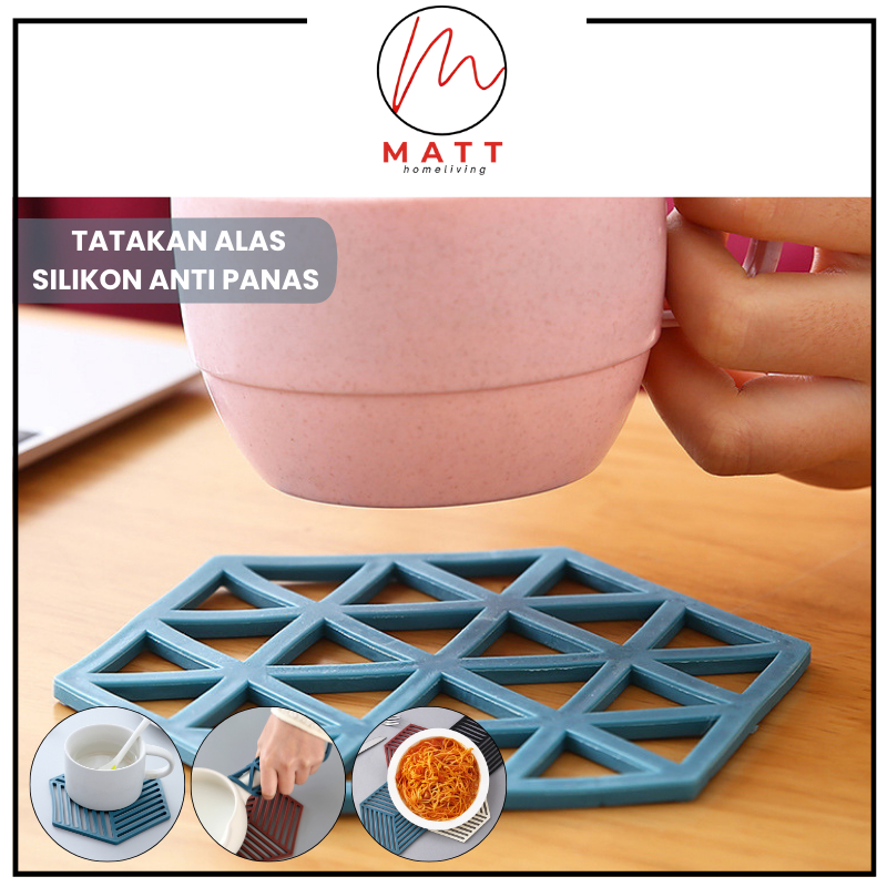MATT Tatakan Alas Gelas Piring Panci Silikon Anti Panas Meja Makan / Alas Tatakan Mangkok Karet Unit