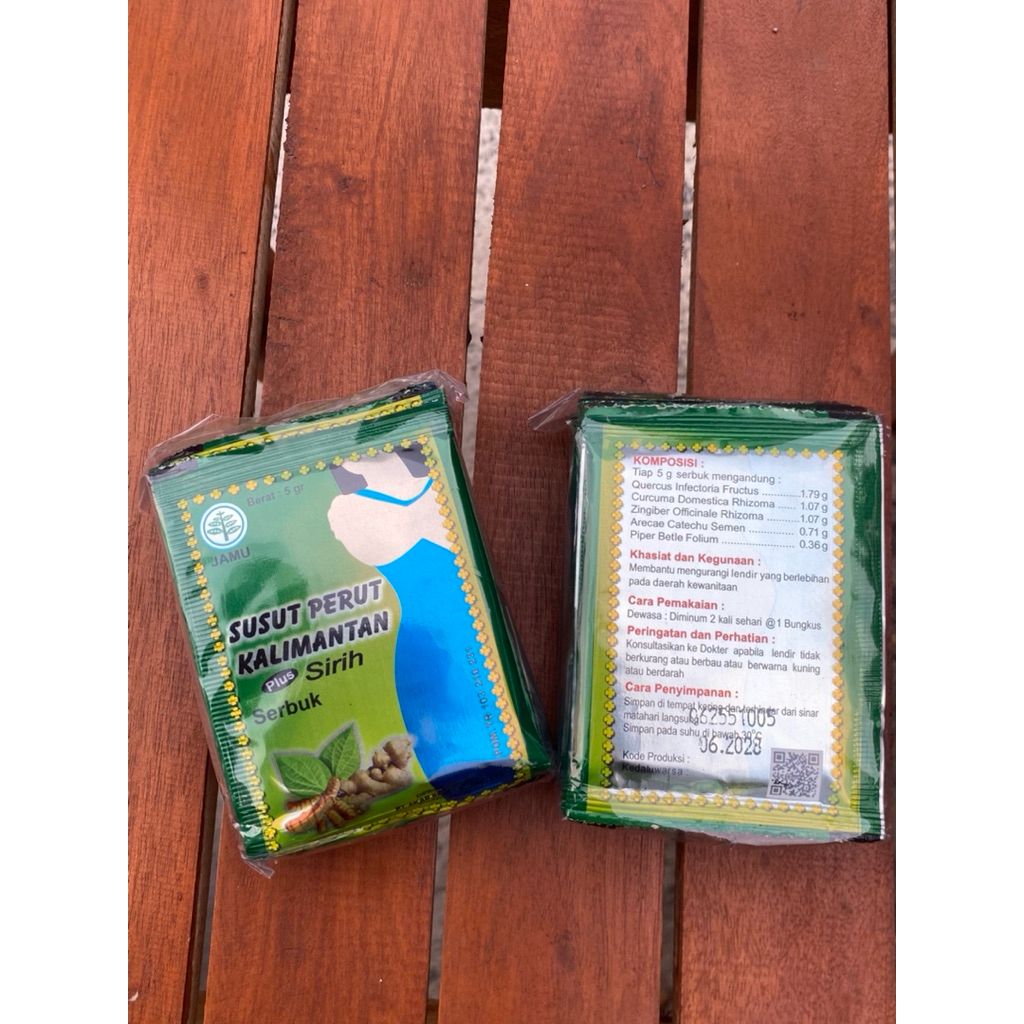 

10 bungkus jamu susut perut plus sirih kalimantan