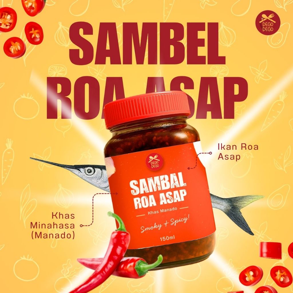 

Sambal Roa Asap Pedas Khas Manado Minahasa Pendamping Lauk Ikan Roa