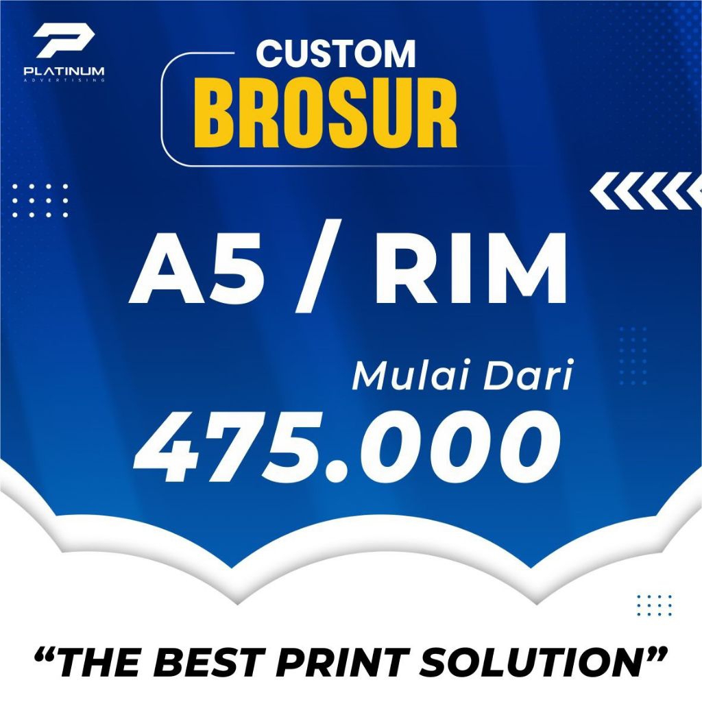 

CETAK BROSUR PER RIM UKURAN A5 | FREE DESIGN | BROSUR CUSTOM | Bahan Art Paper 120gr