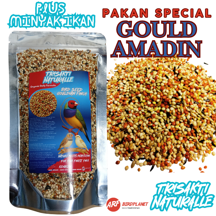 Pakan Burung Gouldian Finch/Burung Gould Amadin Zebra finch Emprit Jepang Special Kemasan 500 Gram