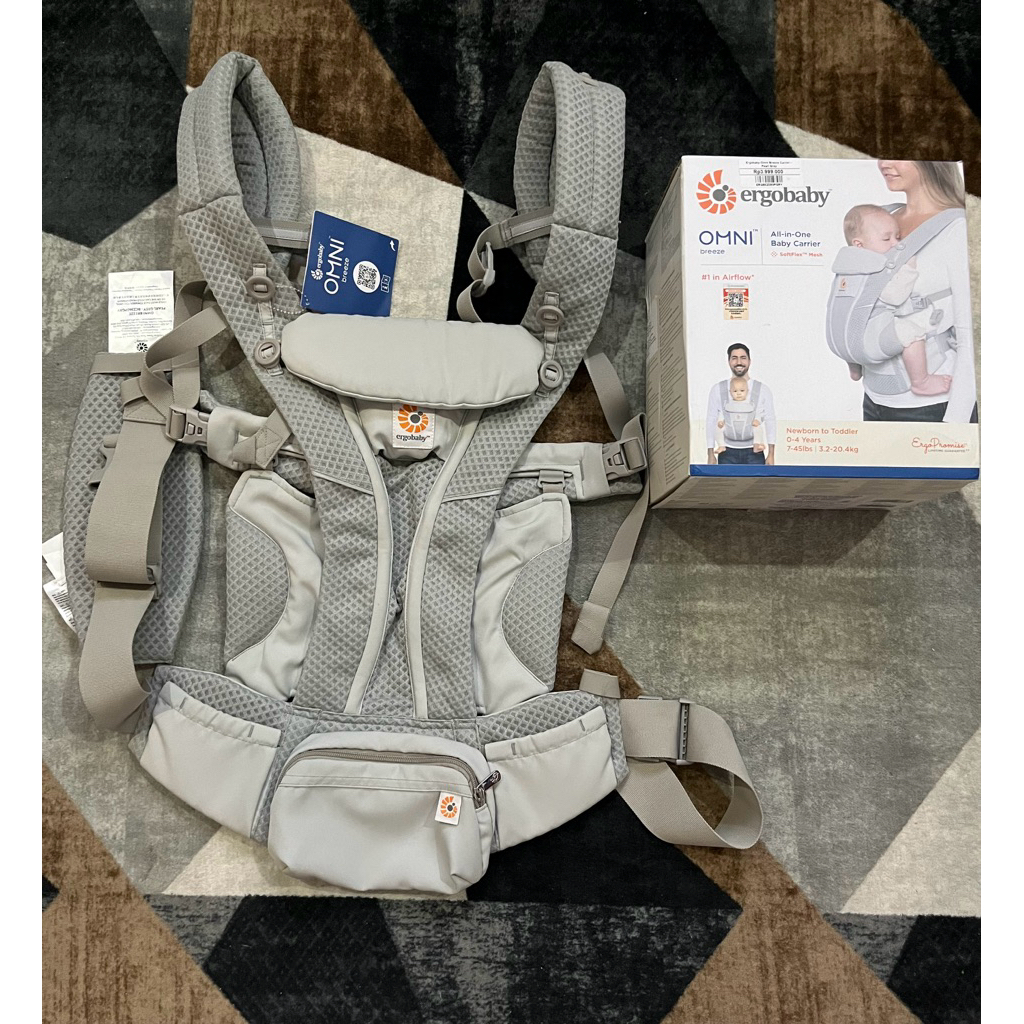 Preloved Ergobaby Omni Breeze Pearl Grey Original Baby carrier/Gendongan bayi