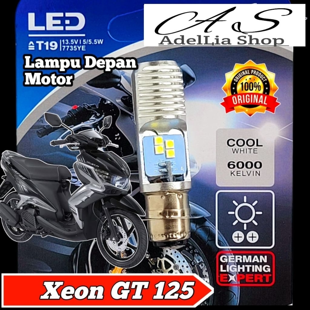 Lampu Depan Motor Yamaha Xeon GT 125 LED Putih Ac/Dc Pengganti Dop/Bohlam Standart WrT19