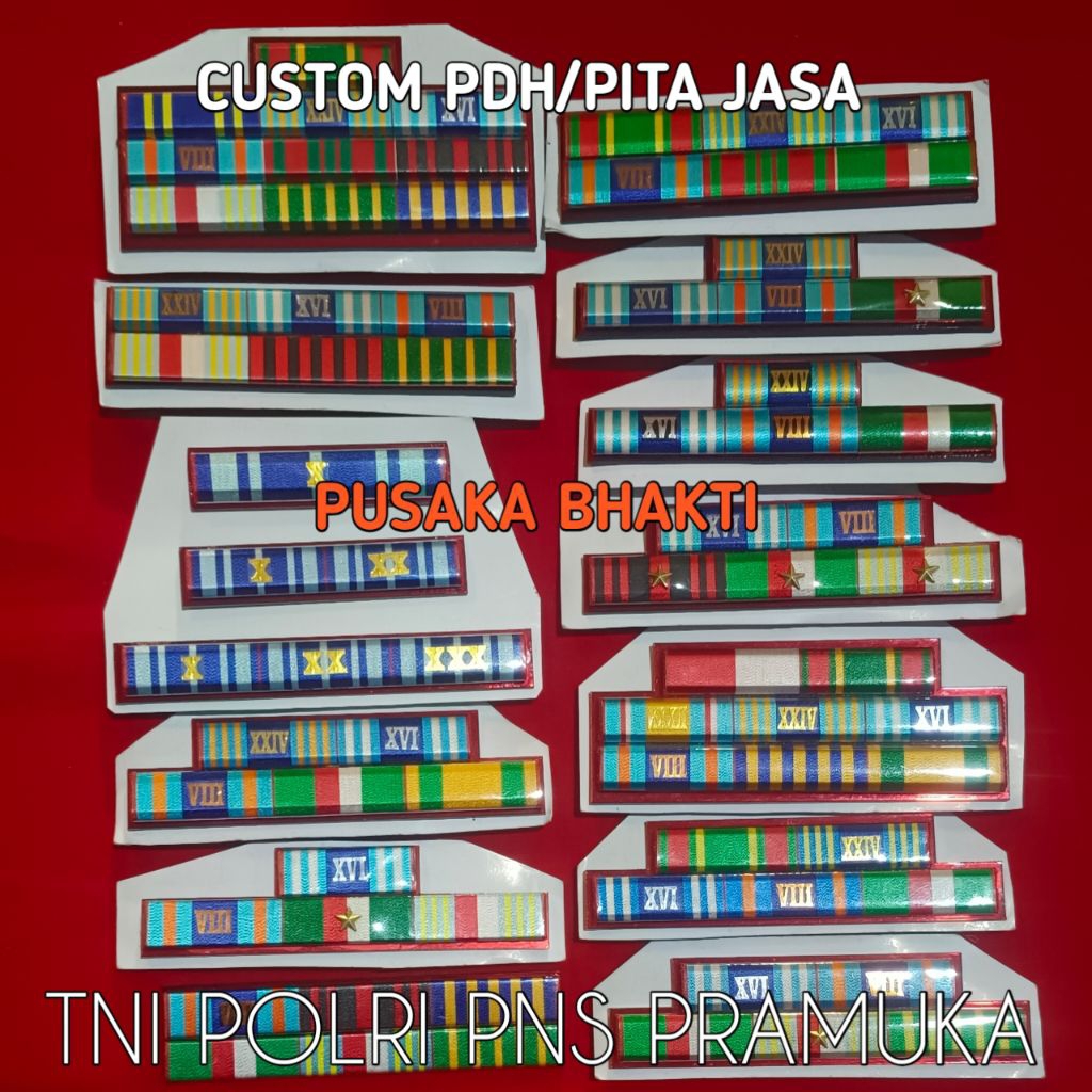 PITA  JASA PDH CUSTOM UNTUK  POLRI TNI PNS PRAMUKA (SESUAI KE INGINAN)