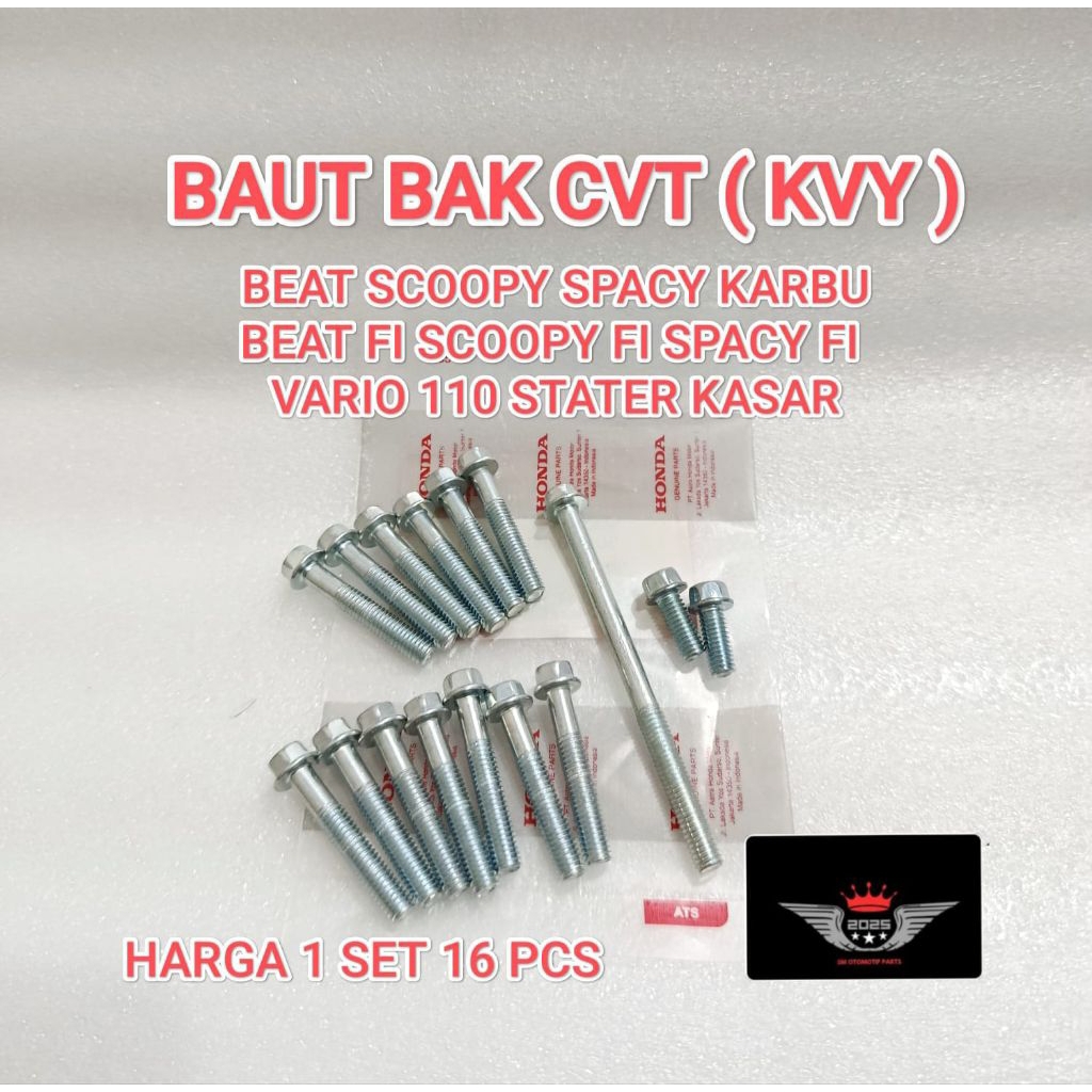 BAUT BAK CVT SET HONDA ( KVY ) BEAT SCOOPY SPACY KARBU BEAT FI SCOOPY FI SPACY FI VARIO 110 STARTER 