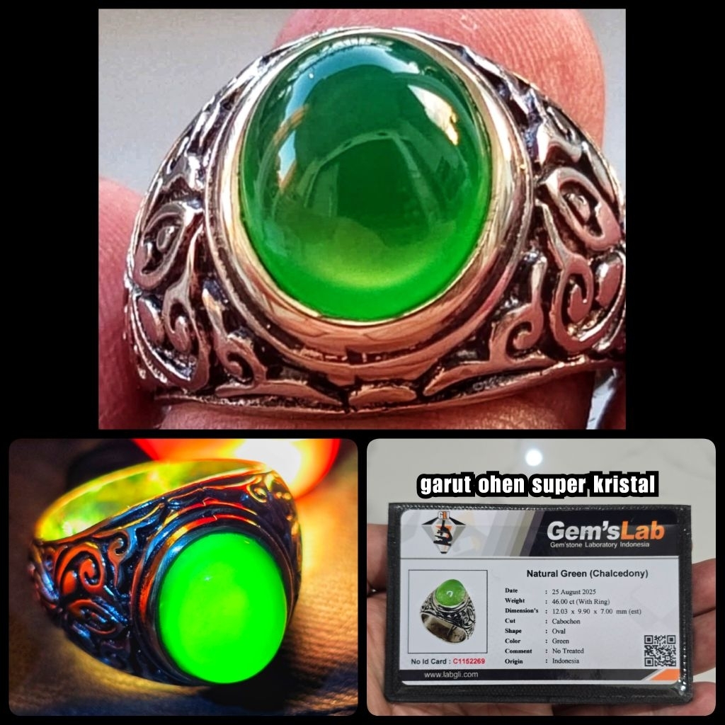 original 100% batu kelas kontes ijo garut ohen